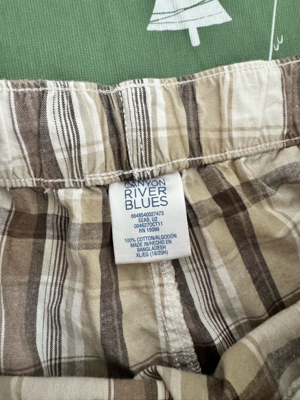 Lot of 2 Canyon River Blues Boys XL 18/20 Husky Plaid Cotton Cargo Shorts NWT - Picture 6 of 16